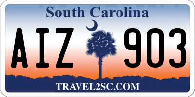 SC license plate AIZ903