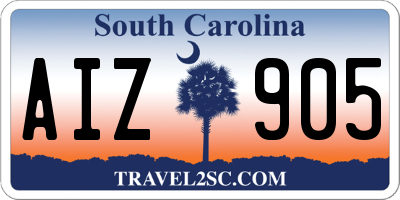 SC license plate AIZ905