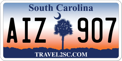 SC license plate AIZ907