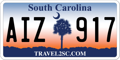 SC license plate AIZ917