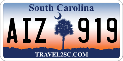 SC license plate AIZ919