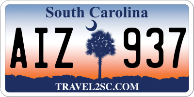 SC license plate AIZ937