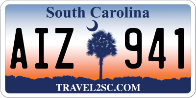 SC license plate AIZ941
