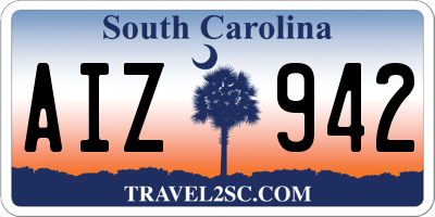 SC license plate AIZ942