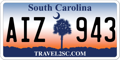 SC license plate AIZ943