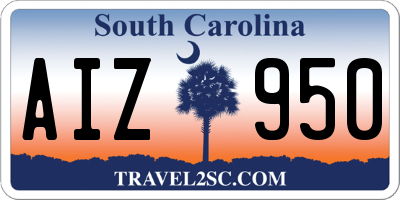 SC license plate AIZ950