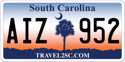 SC license plate AIZ952