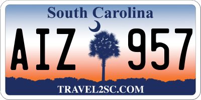 SC license plate AIZ957