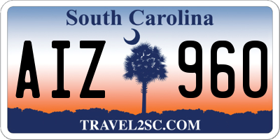 SC license plate AIZ960