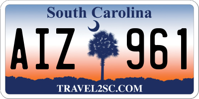 SC license plate AIZ961