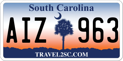 SC license plate AIZ963