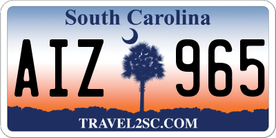 SC license plate AIZ965