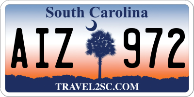 SC license plate AIZ972