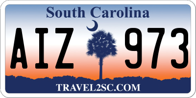 SC license plate AIZ973