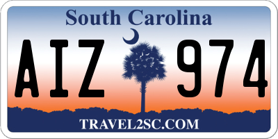 SC license plate AIZ974