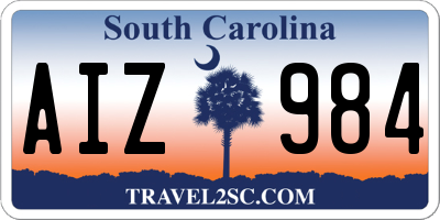 SC license plate AIZ984
