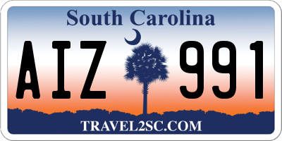 SC license plate AIZ991