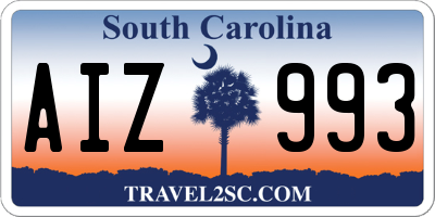 SC license plate AIZ993