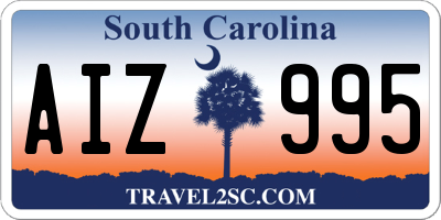 SC license plate AIZ995