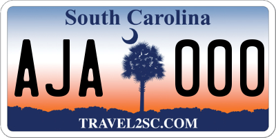 SC license plate AJA000