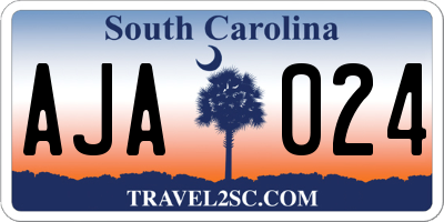 SC license plate AJA024