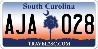 SC license plate AJA028