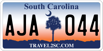 SC license plate AJA044