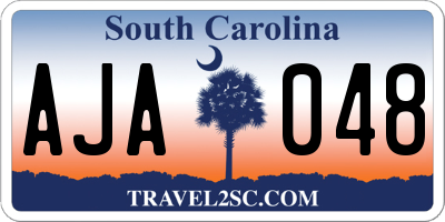 SC license plate AJA048