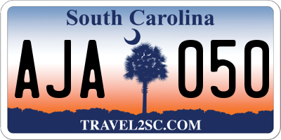 SC license plate AJA050