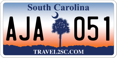 SC license plate AJA051