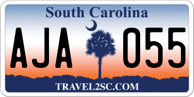SC license plate AJA055
