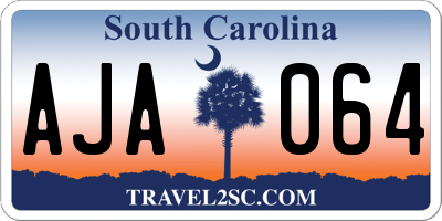 SC license plate AJA064