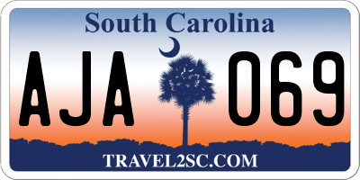SC license plate AJA069
