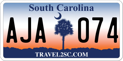 SC license plate AJA074