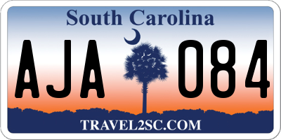 SC license plate AJA084