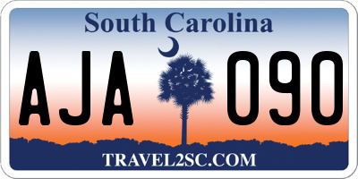 SC license plate AJA090