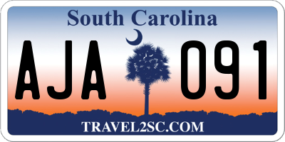 SC license plate AJA091