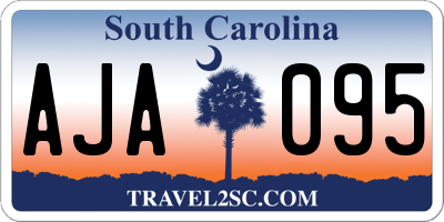 SC license plate AJA095