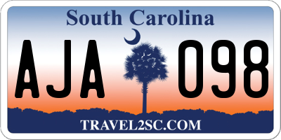SC license plate AJA098