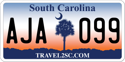 SC license plate AJA099