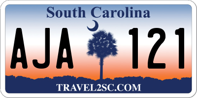 SC license plate AJA121