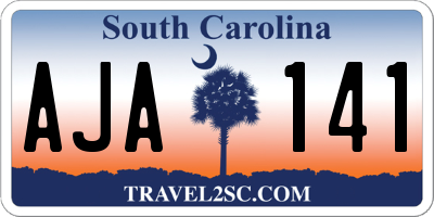 SC license plate AJA141