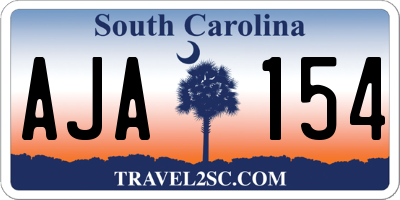 SC license plate AJA154