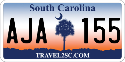 SC license plate AJA155