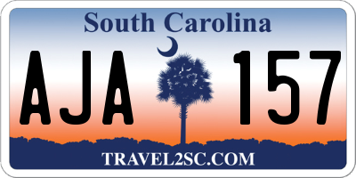 SC license plate AJA157