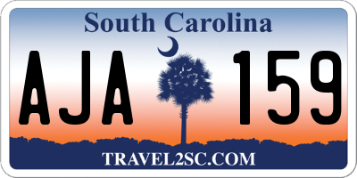 SC license plate AJA159