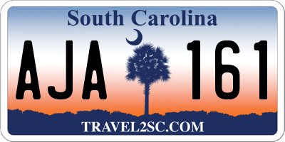 SC license plate AJA161