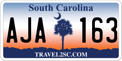 SC license plate AJA163