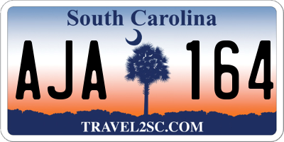 SC license plate AJA164