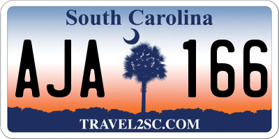SC license plate AJA166